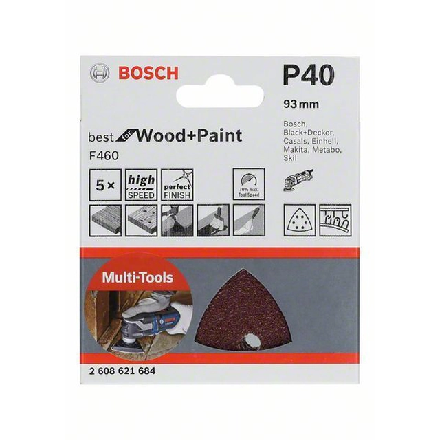 BOSCH Foaie de șlefuit F460 BfWP,G40, 93 mm