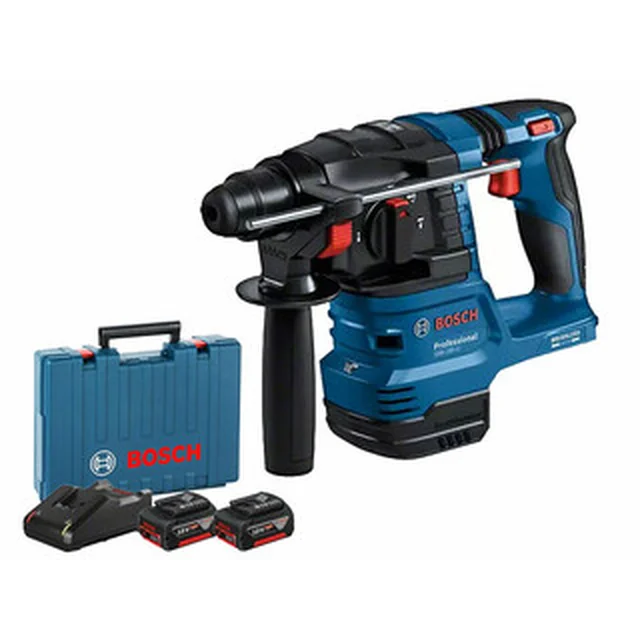 Bosch GBH 185-LI cordless hammer drill 18 V | 1,9 J | In concrete 22 mm | 2,3 kg | Carbon Brushless | 2 x 4 Ah battery + charger | In a suitcase