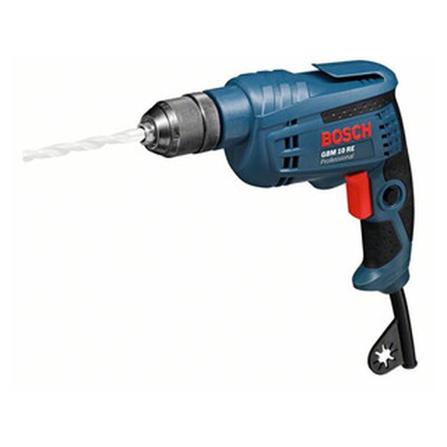 Bosch GBM 10 RE electric drill with chuck 230 V | 600 W | 2600 RPM | Chuck 1 - 10 mm | In metal 10 mm | In a cardboard box