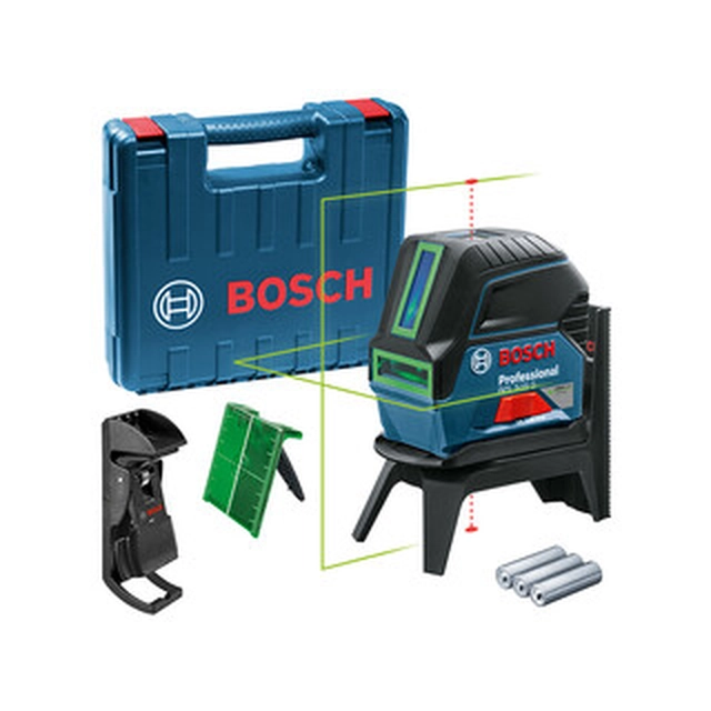 Bosch GCL 2-15 G Εύρος λέιζερ πράσινης γραμμής: 0 - 15 m | 3 x στοιχείο | Σε μια βαλίτσα