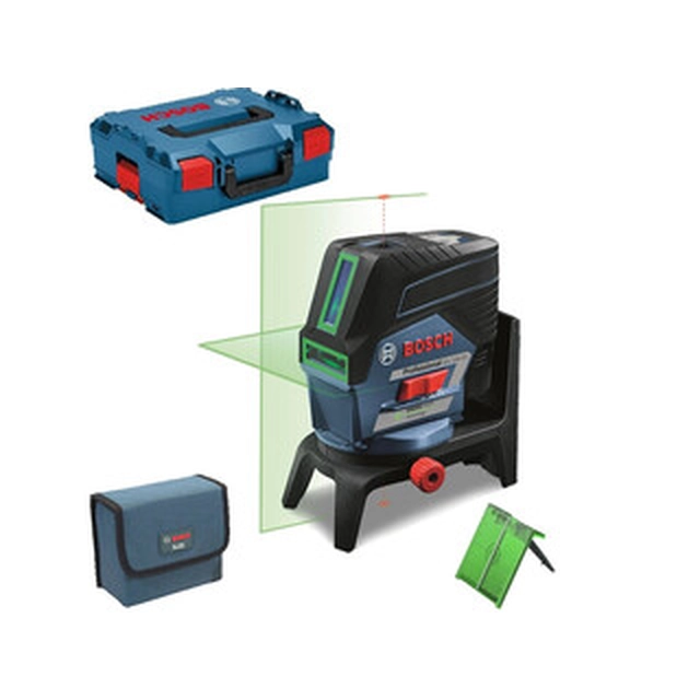 Bosch GCL 2-50 CG Grønpunkt- og linjelaser Effektiv stråle med signalinterceptor: 0 - 50 m | Uden batteri og oplader | i L-Boxx