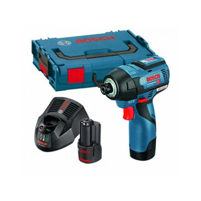 Bosch GDR 12V-110 cordless impact driver with bit holder 12 V | 110 Nm | 1/4 inches | Carbon Brushless | 2 x 3 Ah battery + charger | in L-Boxx