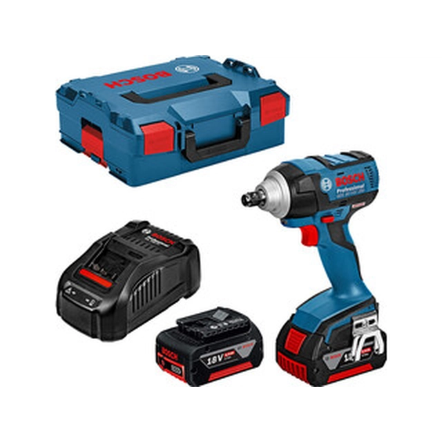 Bosch GDS 18 V-EC 250 akumulátorový rázový utahovák 18 V | 250 Nm | 1/2 palců | Carbon Brushless | 2 x 5 Ah baterie + nabíječka | v L-Boxx