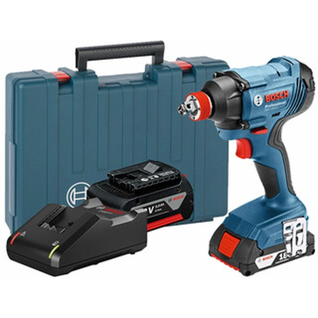 Bosch GDX 180-LI trådløs slagdriver 18 V | 180 Nm | 1/4 tommer | Kulbørste | 2 x 2 Ah batteri + oplader | I en kuffert