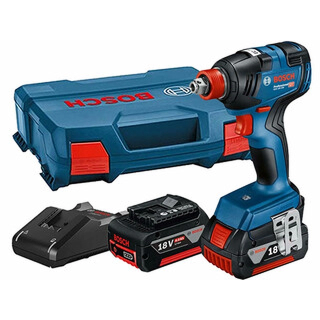 Bosch GDX 18V-200 cordless impact driver 18 V | 200 Nm | 1/4 inches | Carbon Brushless | 2 x 4 Ah battery + charger | In a suitcase