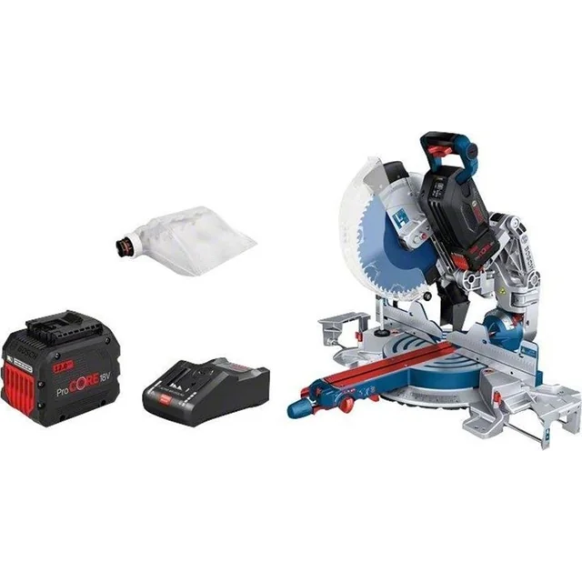 Bosch Gehrungssäge GCM 18V-305 GDC 18 V 305 mm + 2 x Akku 12 Ah (0601B43001)