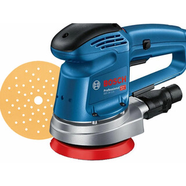 Bosch GEX 34-125 elektrická excentrická bruska 230 V | 340 W | 125 mm | 4500 až 12000 RPM | V kartonové krabici