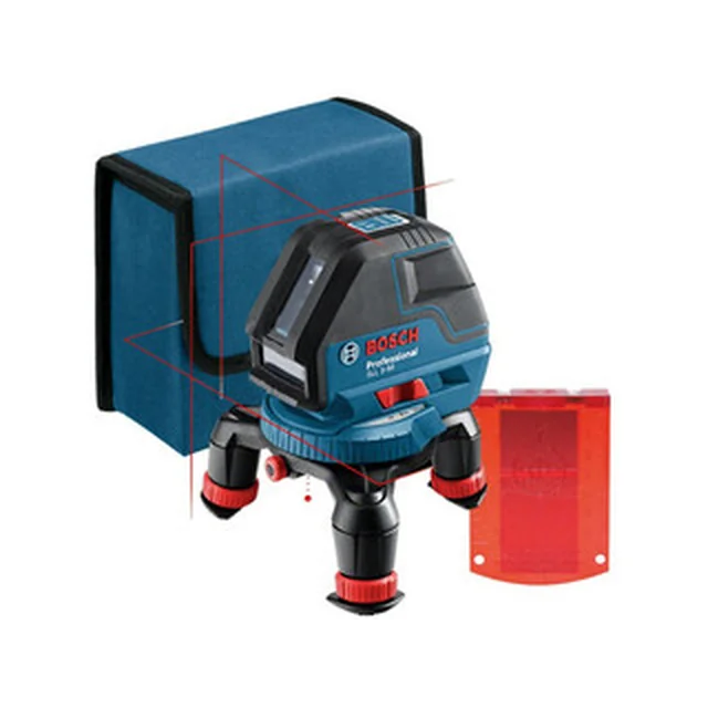 Bosch GLL 3-50 Laser a linea rossa Raggio effettivo con intercettatore di segnale: 0 - 50 m | 4 x articolo | In una scatola di cartone