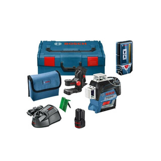 Bosch GLL 3-80 CG Green line laser Effective beam with signal interceptor: 0 - 120 m | 1 x 2 Ah battery + charger | in L-Boxx