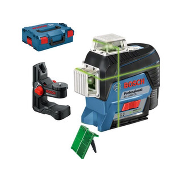 Bosch GLL 3-80 CG Green line laser Effective beam with signal interceptor: 0 - 120 m | Without battery and charger | in L-Boxx
