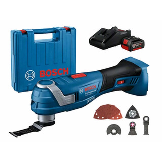 Bosch GOP 185-LI cordless multifunctional machine vibrating 18 V | 10000 - 20000 1/min | 1,7 ° | Carbon Brushless | 1 x 4 Ah battery + charger | In a suitcase