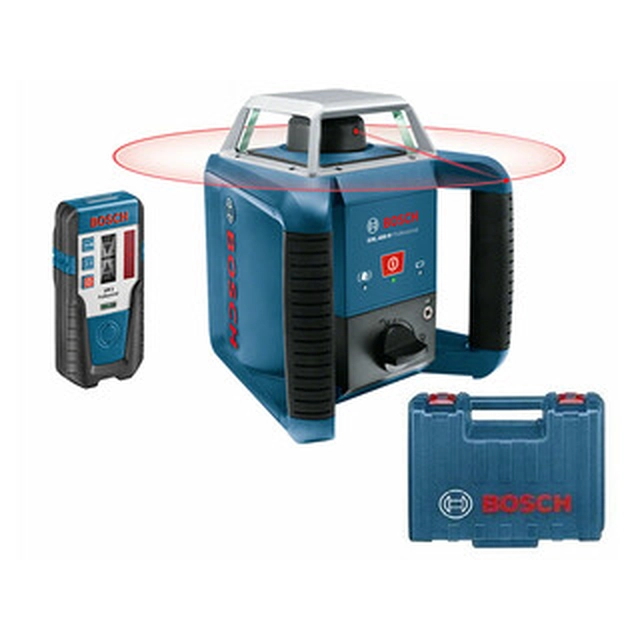 Bosch GRL 400 H rotacijski laser Domet: 0 - 10 m/0 - 200 m | 3 x baterija + baterijski adapter | V kovčku