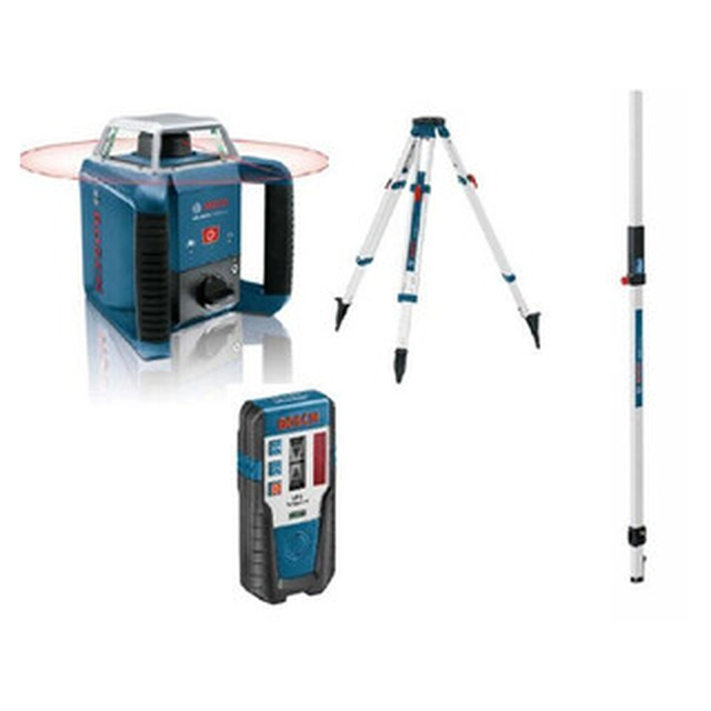 Bosch GRL 400 H rotacijski laser Domet: 0 - 10 m/0 - 400 m | Brez baterije in polnilca | V kovčku