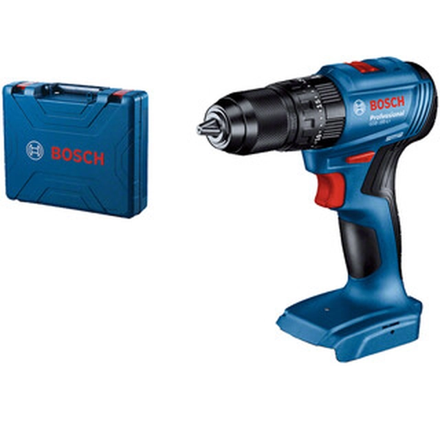 Bosch GSR 185-LI cordless drill driver with chuck 18 V | 21 Nm/50 Nm | Carbon Brushless | Without battery and charger | In a suitcase