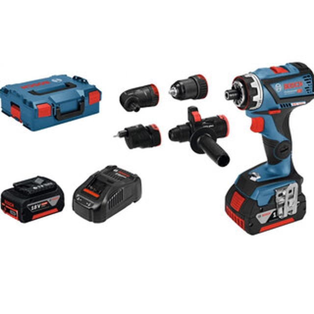 Bosch GSR 18V-60 FC cordless drill driver with bit holder 18 V | 31 Nm/60 Nm | Carbon Brushless | 2 x 5 Ah battery + charger | in L-Boxx