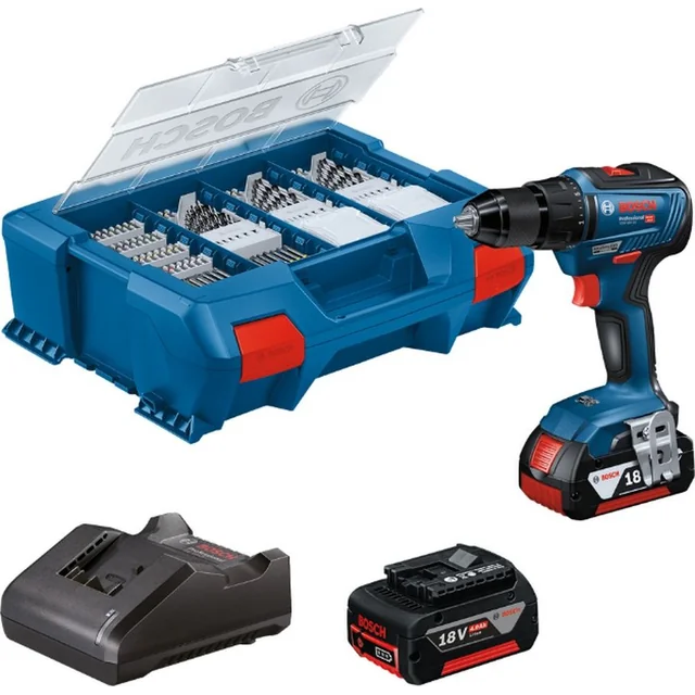 Bosch GSR gręžtuvas/suktuvas 18V-55 18 V 2 x baterija 4 Ah (06019H5209)