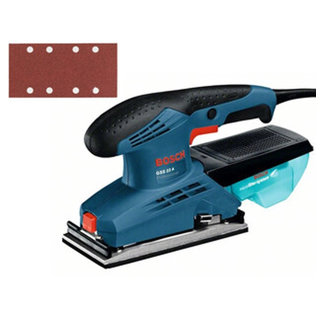 Bosch GSS 23 Den elektriska vibrationsslipmaskinen 182 x 92 mm | Vibrationshastighet: 24000 1/min | I en kartong