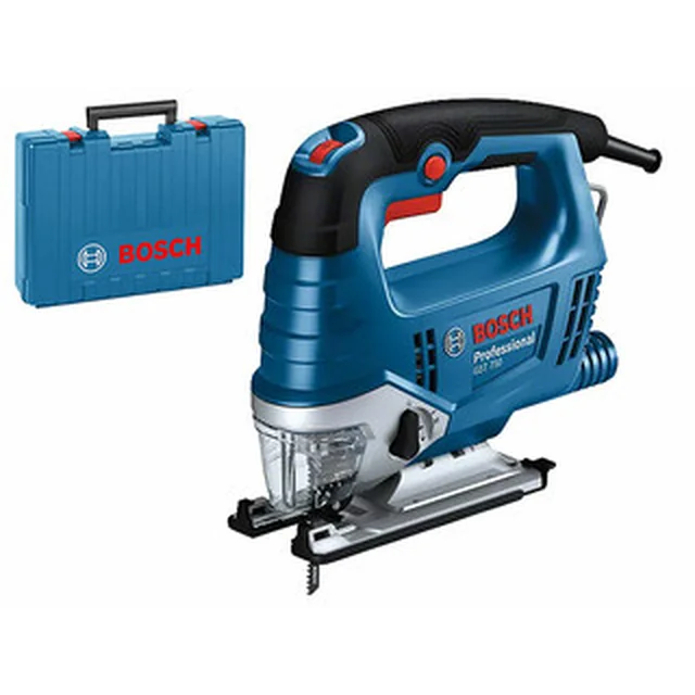 Bosch GST 750 електрически прободен трион Дължина на хода: 20 mm | Брой удари: 800 - 3200 1/min | 520 W | В куфар