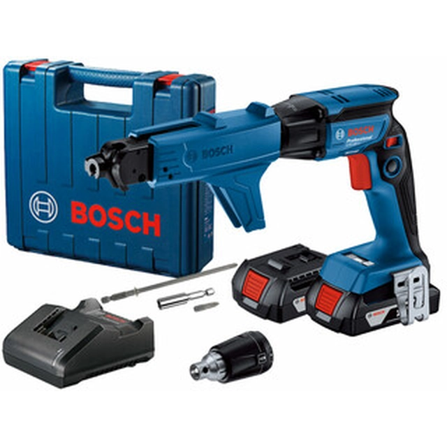 Bosch GTB 185-LI akku skruetrækker med dybdestop 18 V | Kul uden børste | 2 x 2 Ah batteri + oplader | I en kuffert