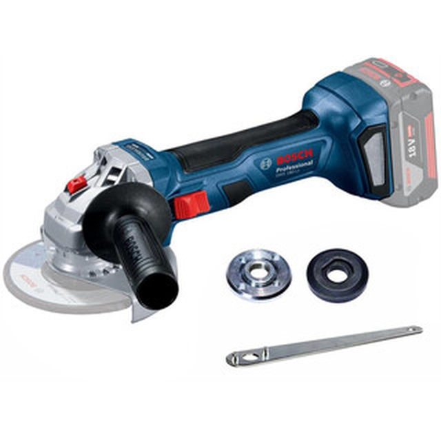 Bosch GWS 180-LI akkukulmahiomakone 18 V | 115 mm | 11000 RPM | Hiiliharjaton | Ilman akkua ja laturia | Pahvilaatikossa