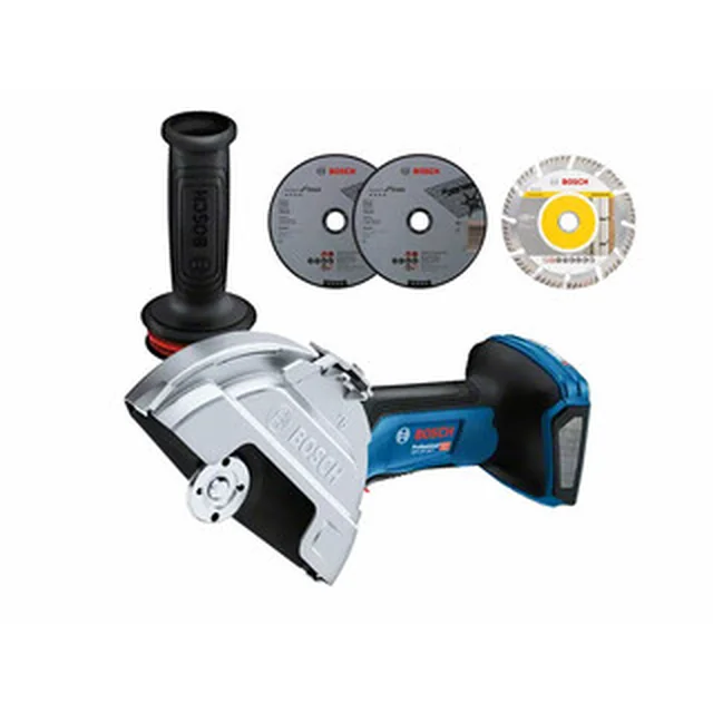 Bosch GWS 18V-180 P акумуляторна кутова шліфувальна машина 18 V | 180 мм | 7000 RPM | Карбонова безщітка | Без акумулятора та зарядного | В картонній коробці