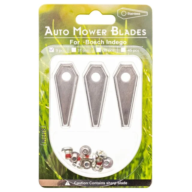 Bosch Indego Robot Lawn Mower Blade 9 Pcs.A00016