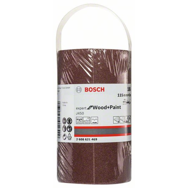 BOSCH J450 Fa és festék szakértő,115 mmx 5 m,G180 115mm x 5m, G180