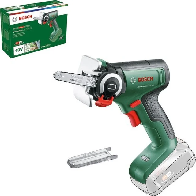 Bosch kettingzaag Bosch accuzaag NanoBlade UniversalCut 18V-65 solo, 18 volt, kettingzaag (groen/zwart, zonder accu en oplader, POWER FOR ALL ALLIANCE)