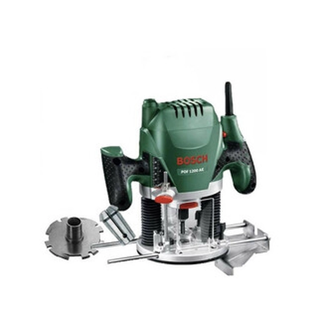 Bosch POF 1200 AE električna glodalica Dubina glodanja: 55 mm | Stezanje alata: 6 - 8 mm | 1200 W | U kartonskoj kutiji