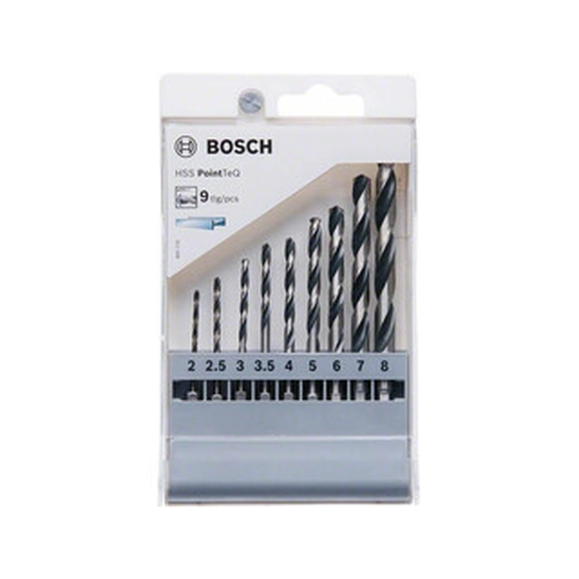 Bosch PointTeQ HEX hSS metal drill set 9 pcs