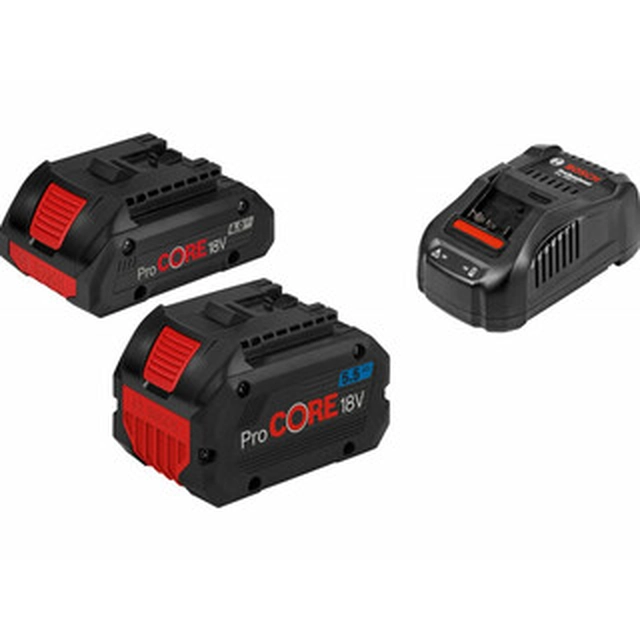 Bosch ProCORE 18V4,0Ah + ProCORE 18V5,5Ah + GAL1880CV battery and charger set 18 V | 5,5 Ah