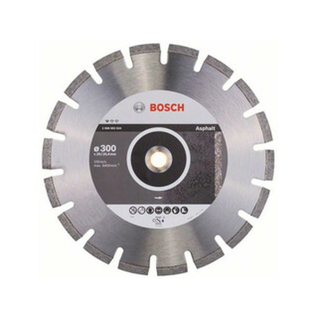 Bosch Professional for Asphalt diamond cutting disc 300 x 25,4 mm