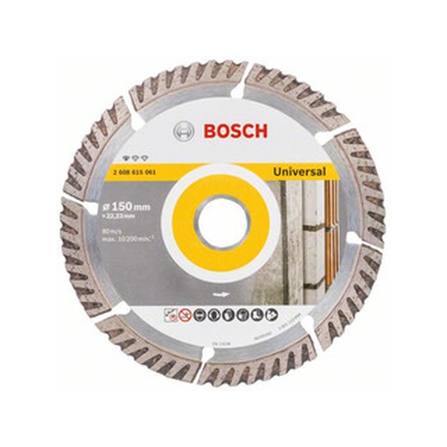 Bosch Professional for Universal diamond cutting disc 150 x 22,23 mm