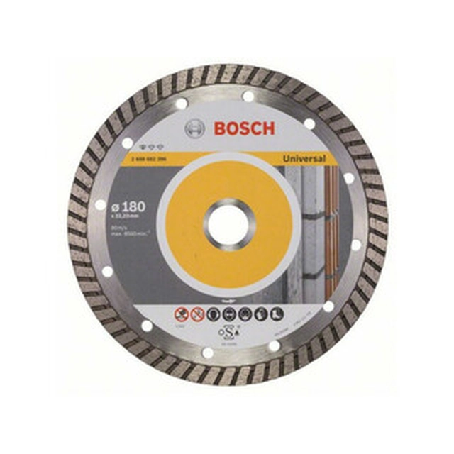 Bosch Professional pour disque à tronçonner diamanté Turbo 180 x 22,23 mm