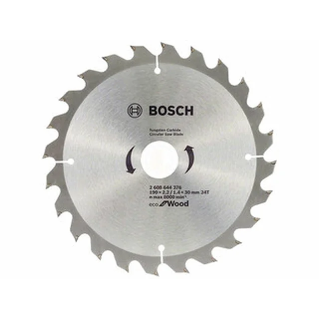 Bosch-pyörösahan terä 160 x 20 mm | hampaiden lukumäärä: 24 db | leikkuuleveys: 2,2 mm 10 kpl