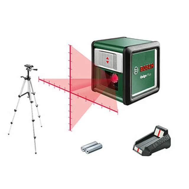 Bosch Quigo Plus lijnlaser Effectieve straal: 0 - 7 m | 2 x element | In een kartonnen doos