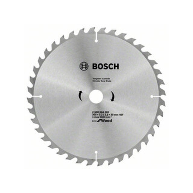 Bosch ripzāģa asmens 305 x 30 mm | zobu skaits: 40 db | griešanas platums: 3,2 mm