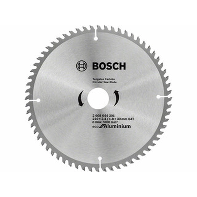 Bosch rundsavklinge 210 x 30 mm | antal tænder: 64 db | skærebredde: 2,4 mm