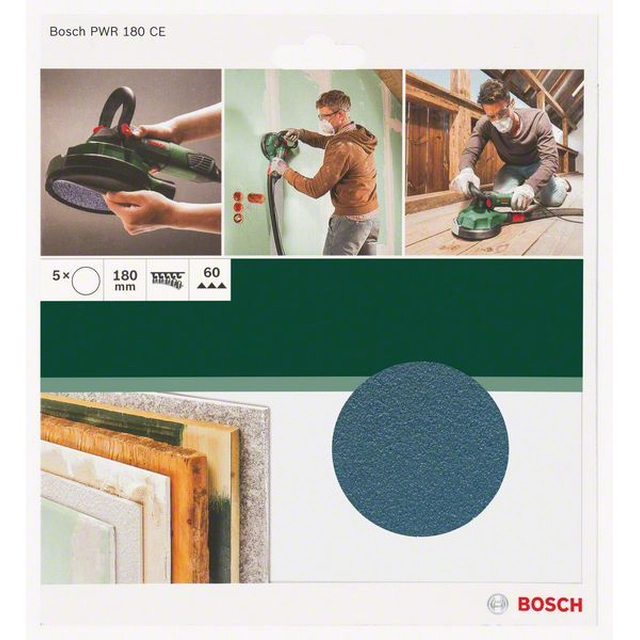 BOSCH Sanding sheets for PWR,180 mm, granularity K60 K-60