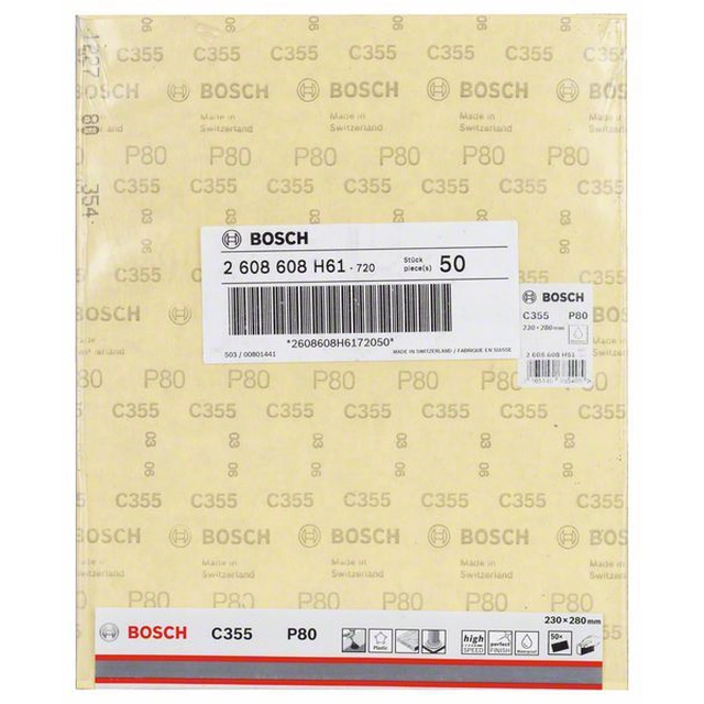 BOSCH Schleifpapier C355 230 X 280 mm,80