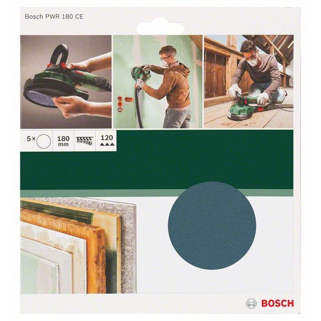 BOSCH Schuurvellen voor PWR,180 mm, korreligheid K120 k -120