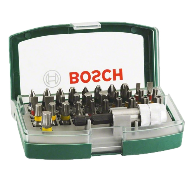 Bosch set izvijačev v plastični škatli,32 kos