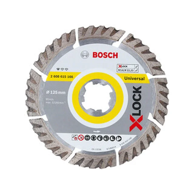 Bosch Standard for Universal X-LOCK 125x22,23x2x10mm diamond cutting disc 125 x 22,23 mm