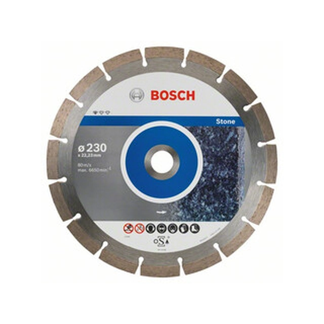 Bosch standartinis akmens deimantinis pjovimo diskas 230 x 22,23 mm 10 vnt.