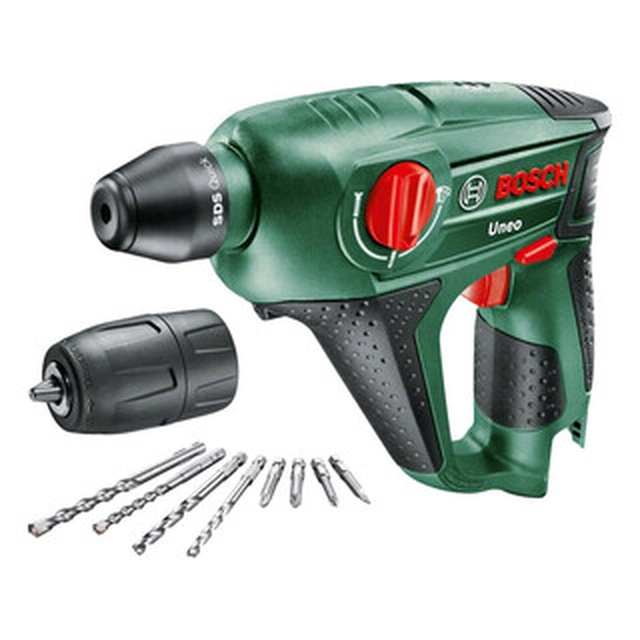 Bosch Uneo akutrell 12 V | 0,5 J | Betoonis 10 mm | 1,3 kg | Süsinikhari | Ilma aku ja laadijata | Pappkarbis