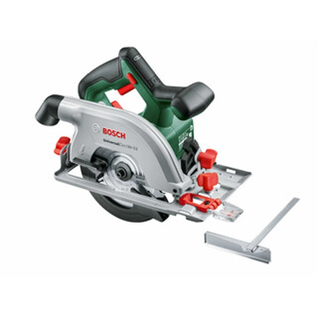 Bosch UniversalCirc 18V-53 cordless circular saw 18 V | Circular saw blade 160 mm x 20 mm | Cutting max. 53 mm | Carbon brush | Without battery and charger | In a cardboard box