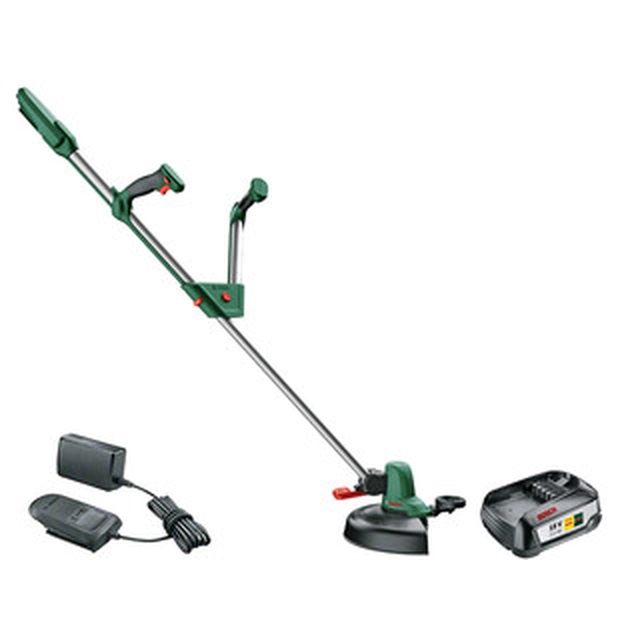 Bosch UniversalGrassCut 18V-26 Akku-Rasentrimmer 18 V | 260 mm | Kohlebürste | 1 x 2 Ah Akku + Ladegerät