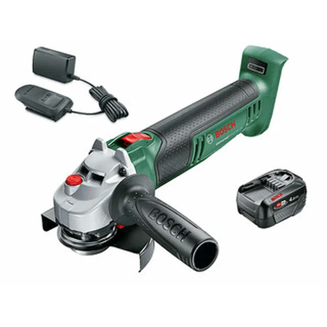 Bosch UniversalGrind 18V-75 Akku-Winkelschleifer 18 V | 125 mm | 12000 U/min | Kohlebürste | 1 x 4 Ah Akku + Ladegerät | Im Karton