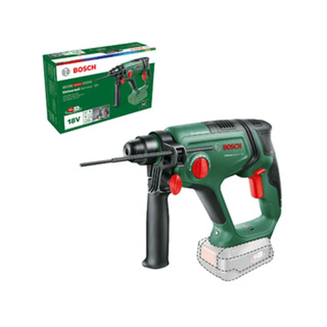 Bosch UniversalHammer 18V accuboor-beitelhamer 18 V | 2 J | In beton 16 mm | 2 kg | Koolborstel | Zonder batterij en oplader | In een kartonnen doos