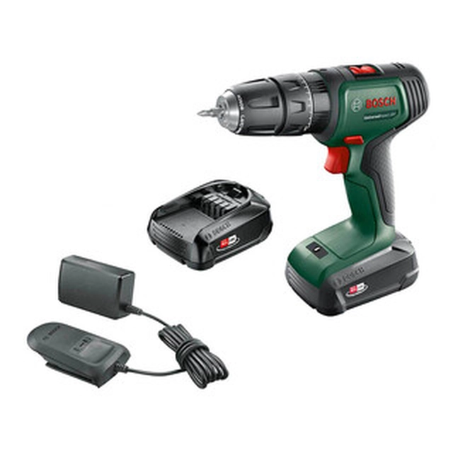 Bosch UniversalImpact 18V-EC cordless impact drill 18 V | 60 Nm | 1,5 - 13 mm | Carbon brush | 2 x 2 Ah battery + charger | In a suitcase